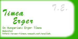 timea erger business card